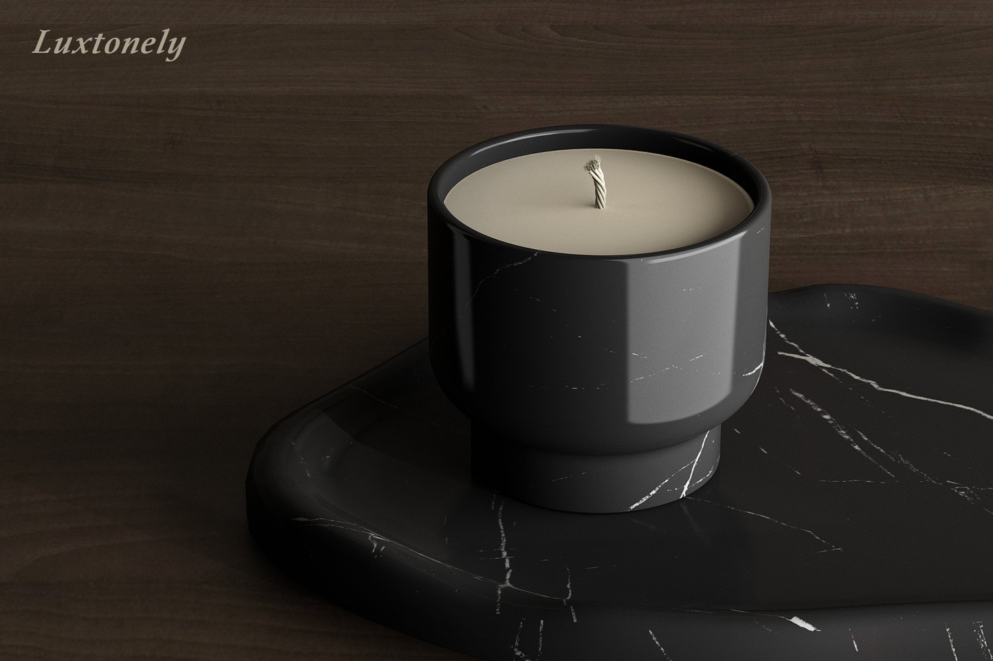 Luxtonely Black Marble Set